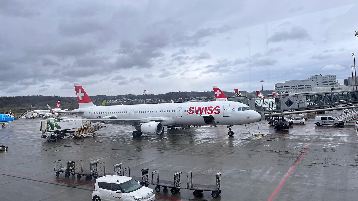 Direktflug Zürich Luleå Lappland Flugzeug