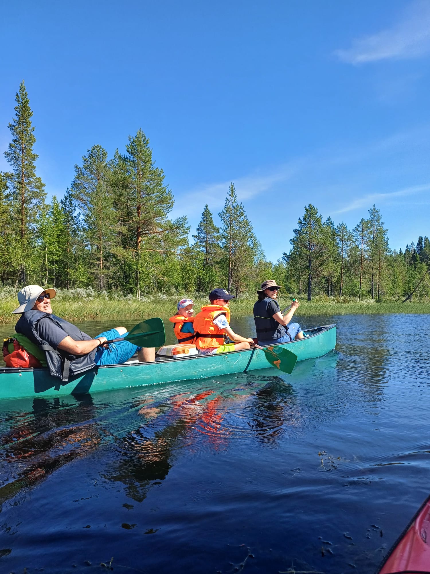 Kanutour Lappland Gruppe See