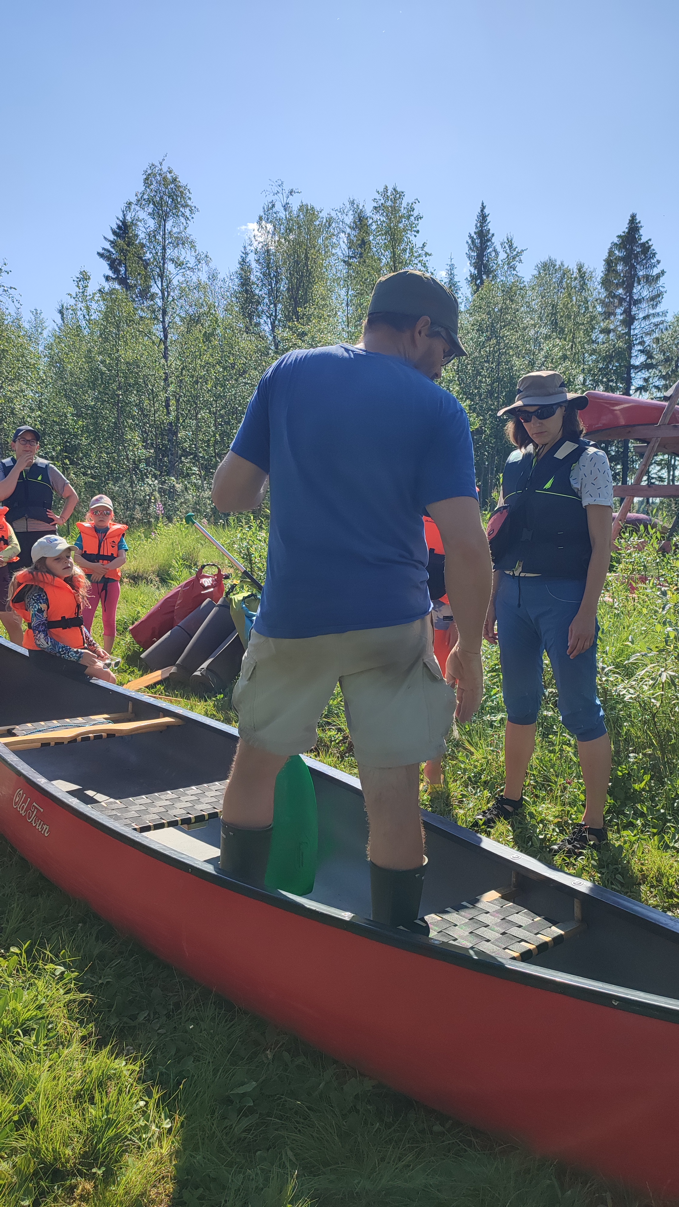 Kanutour Gruppe Vorbereitung Lappland